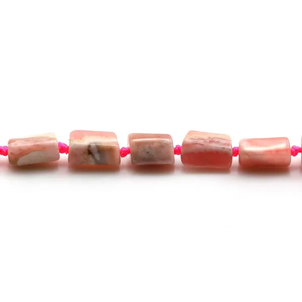 Rhodochrosite baroque 5x7mm  x 40cm