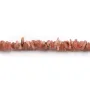 Rhodochrosite de couleur rose, en forme de chips x 40cm