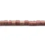 Rhodonite rose, en forme de cube, 4mm x 40cm