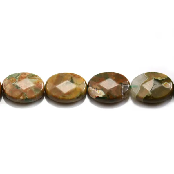 African opal, on beige color, in round shape, 4mm x 40cm