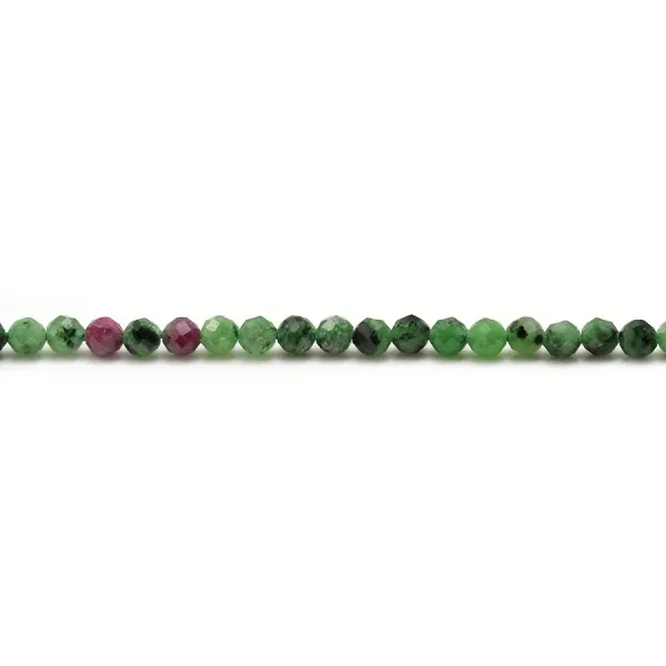 Rubis zoisite redondo facetado 3mm x 39cm