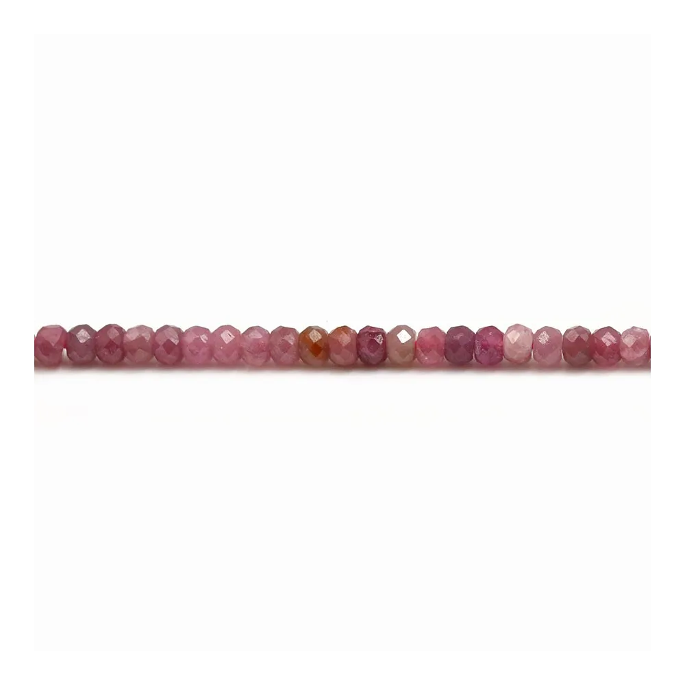 Ruby Rouge Rondelle Facette 2x3mm x 40cm