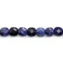 Sodalite de forme carré facettée 8mm x 39cm