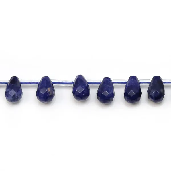 Sodalite en forme de goutte facetté 6x9mm x 4pcs