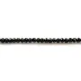 Spinelle noir rondelle facette 1.6x2.2mm x 40cm