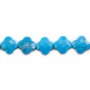 Turquoise reconstitutes clover  faceted 13 mm x 40cm    