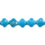 Turquoise reconstitué trèfle facette 13 mm x 40cm