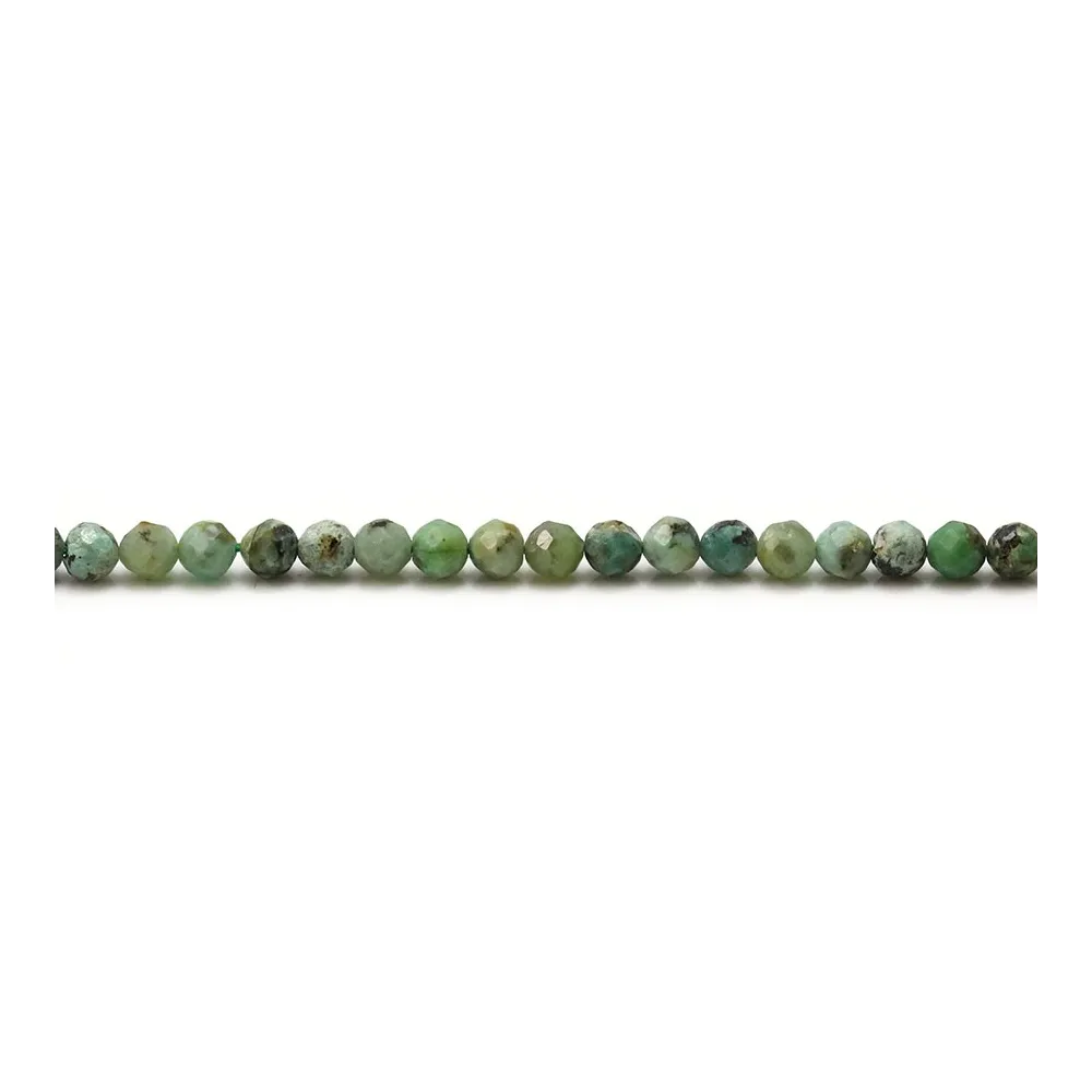 Turquoise africaine de forme ronde facetté, 3mm x 20pcs