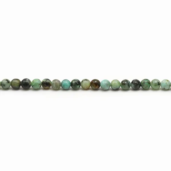 Turquoise africaine de forme ronde facette, 3mm x 40cm