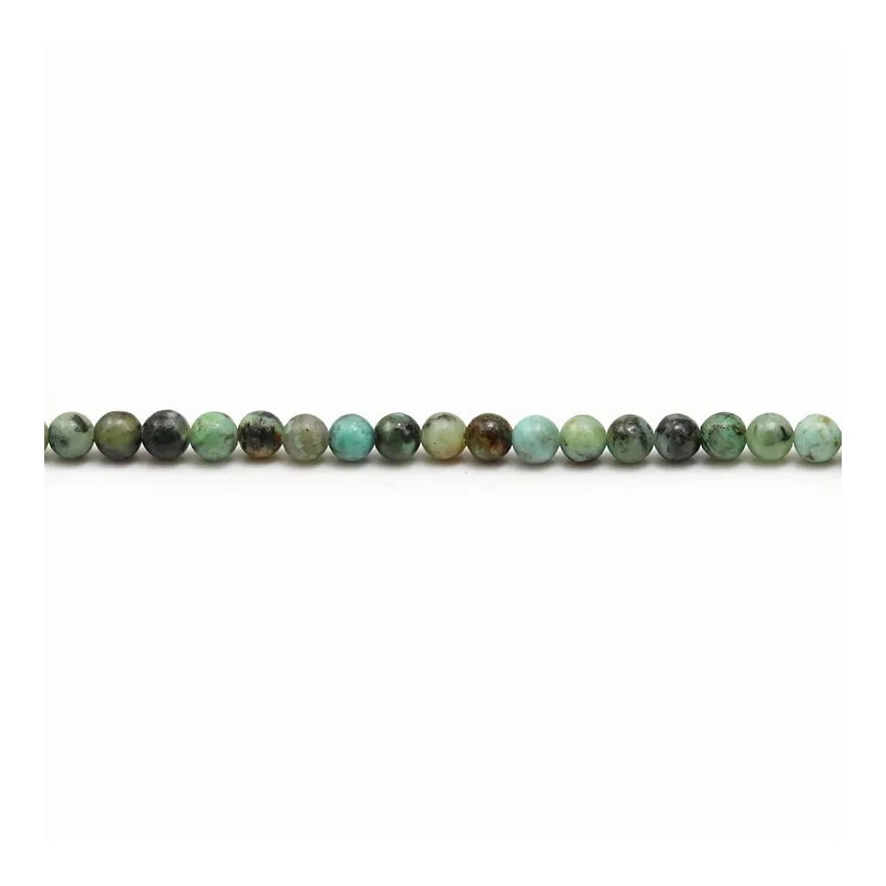 African turquoise in a round shape, 2mm, x 40cm