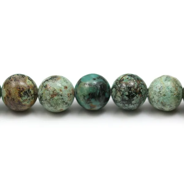 Turquoise africaine ronde 10mm x 40cm