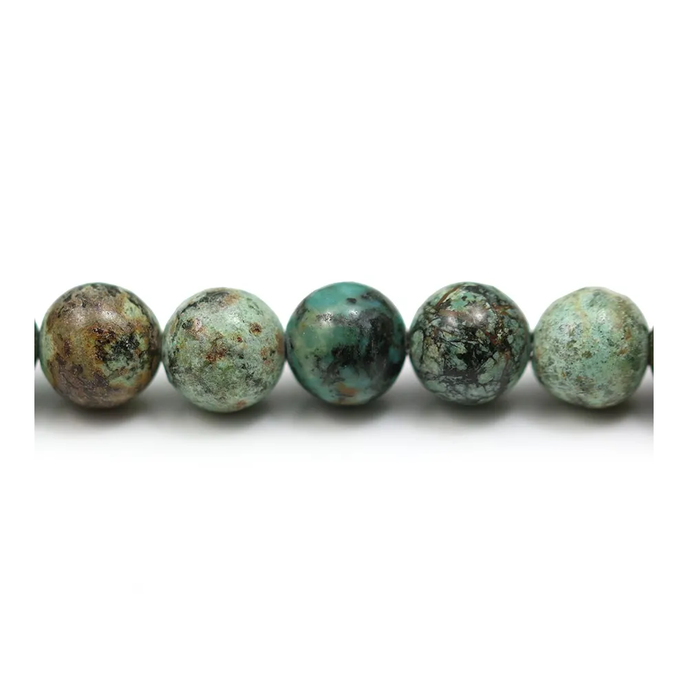 Turquoise africaine ronde 10mm x 40cm