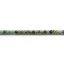 Turquoise africaine, en forme de rondelle facetté, 2 * 3.5mm x 39 cm