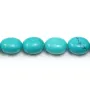 Turquoise reconstitue ovale 11x13mm x 40cm