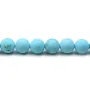 Turquoise reconstitué matte de forme ronde, mesurant 8mm x 10pcs