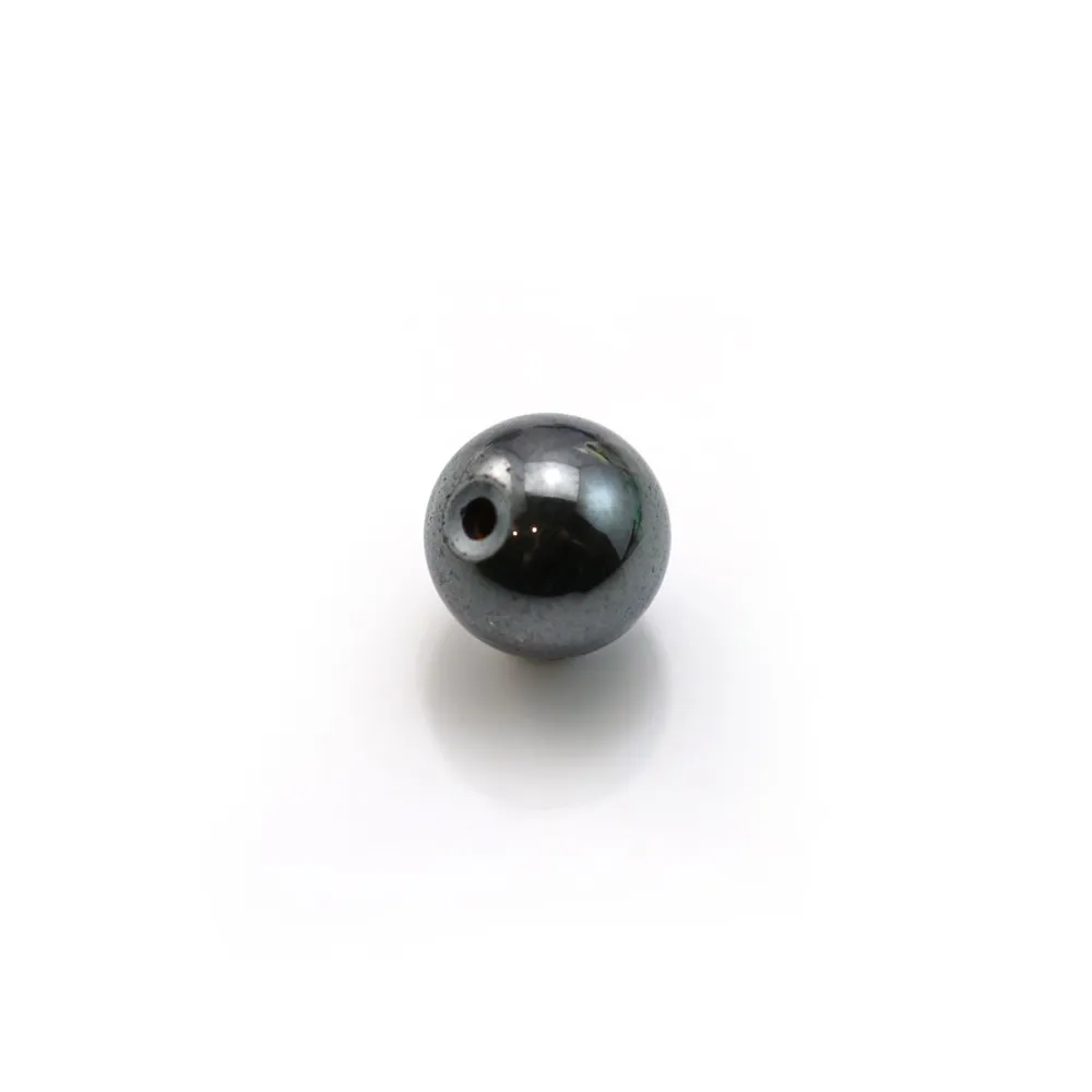 Hématite semi-percé 4mm x 2pcs