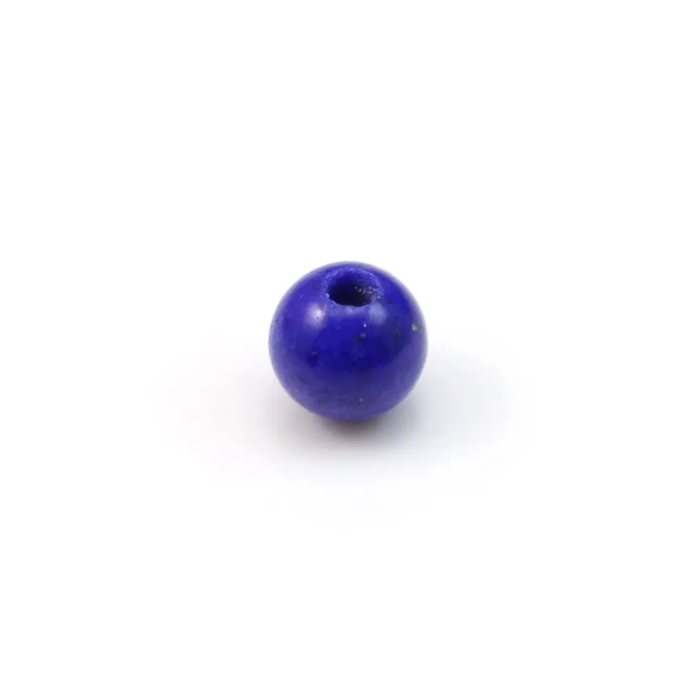 Lapis-Lazuli, semi-percé d'un côté, rond 3mm x 40pcs