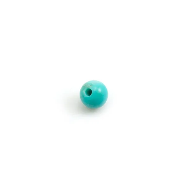 Turquoise, half-drilled, round shape 4mm x 1pc