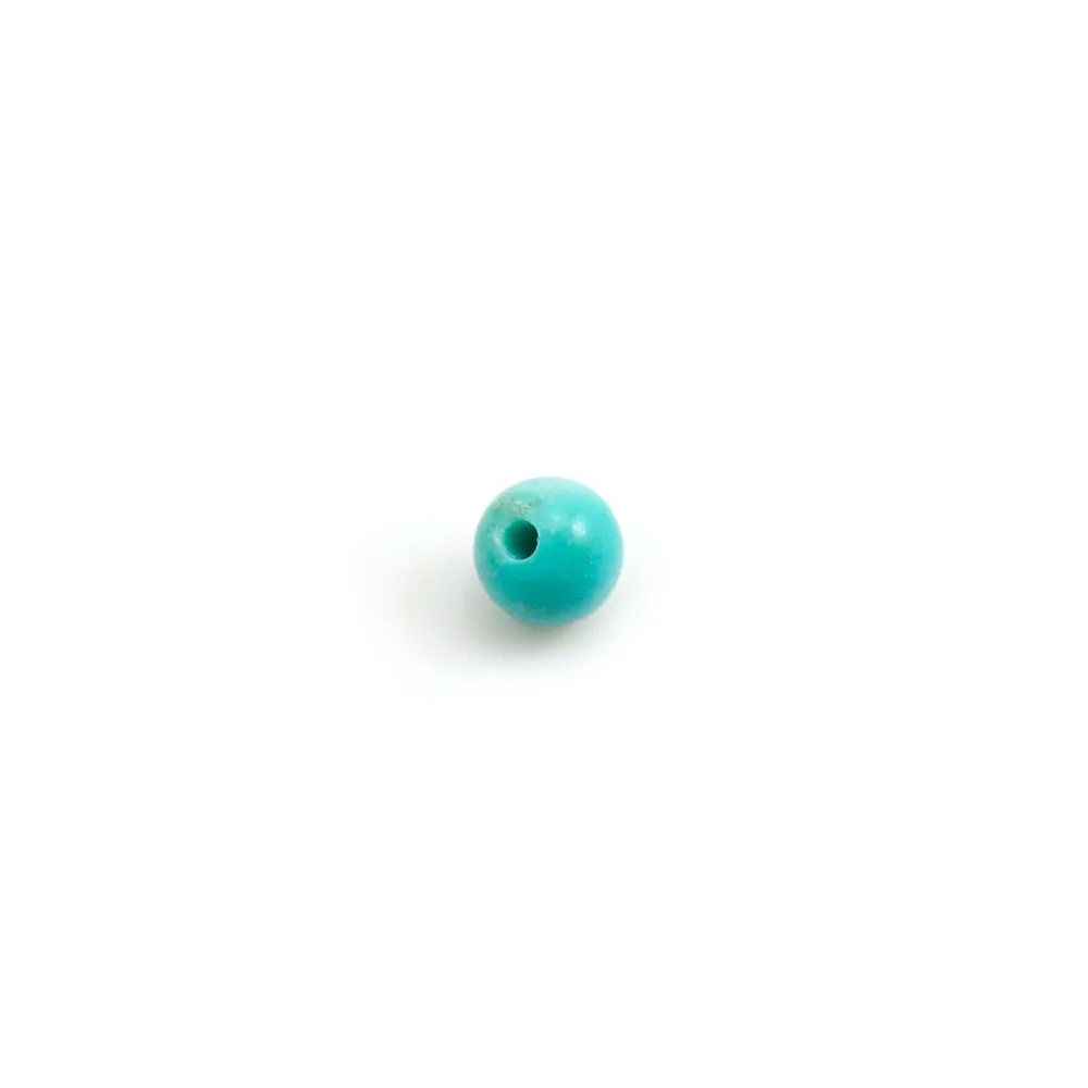Turquoise, half-drilled, round shape 4mm x 1pc