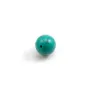 Aquamarine half drilled round 6mm x 2pcs 