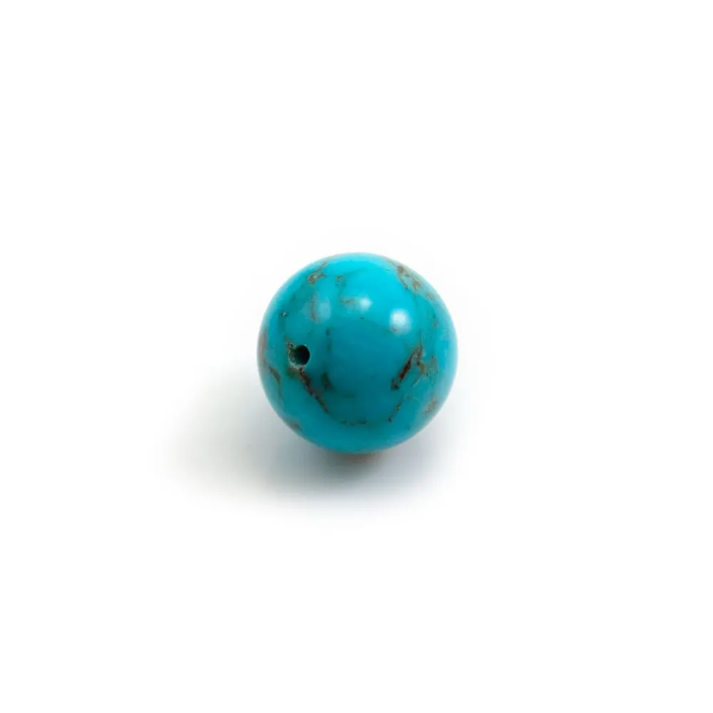 Turquoise semi-percé rond 10mm x 1pc 