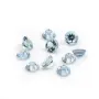 Aigue marine bleu ciel, à sertir, taillé en brillant x 1pc