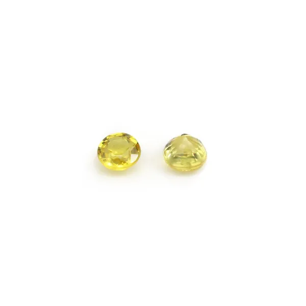 Safira amarela redonda de corte brilhante 2.5-4mm x 1pc