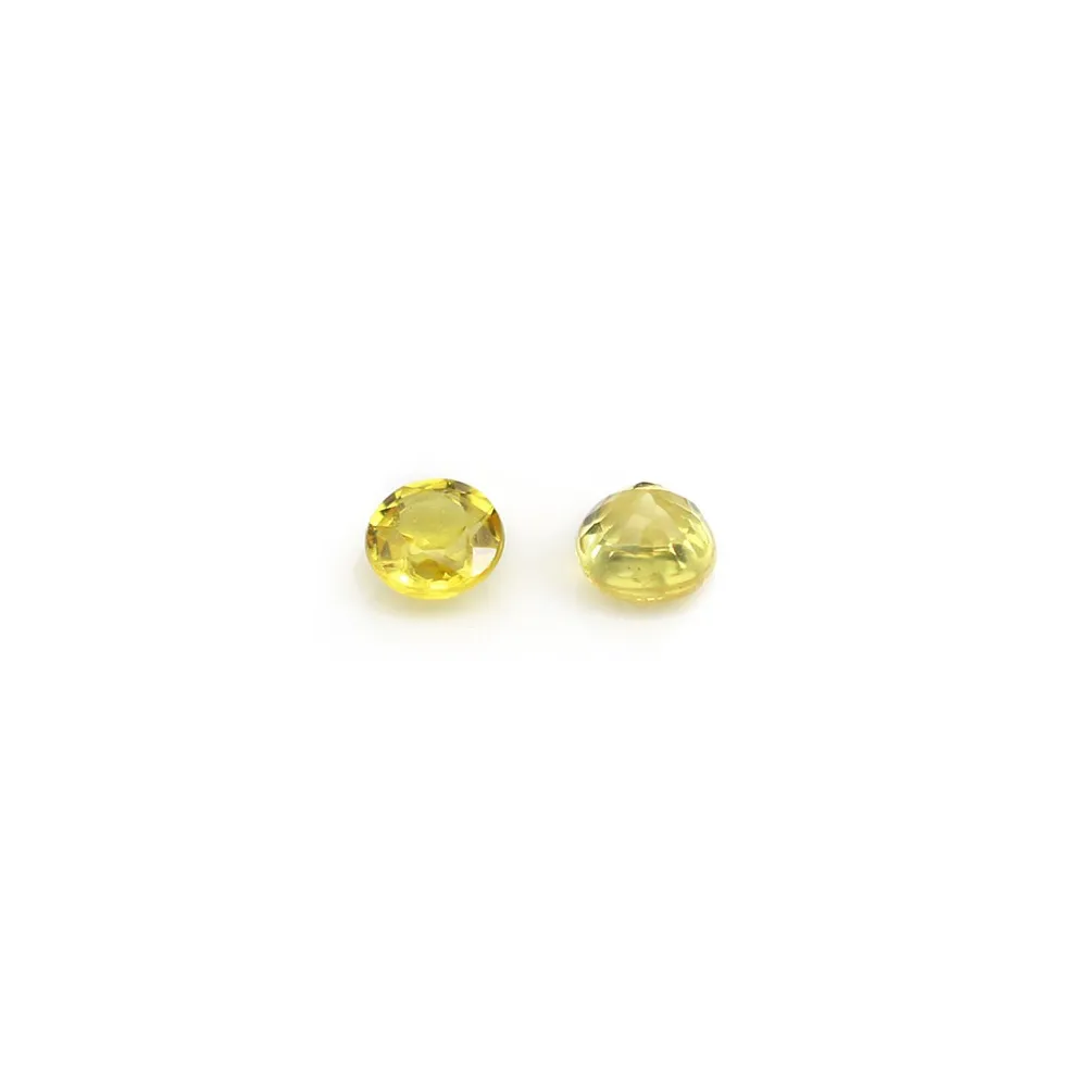 Saphir de couleur jaune, à sertir, taillé en brillant x 1pc