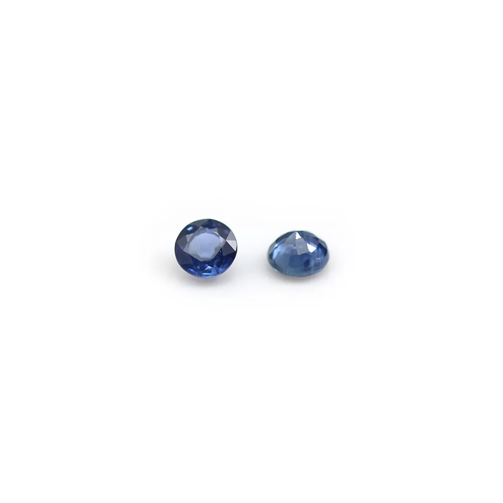 Blue sapphire, crimped, cut in brilliant x 1pc