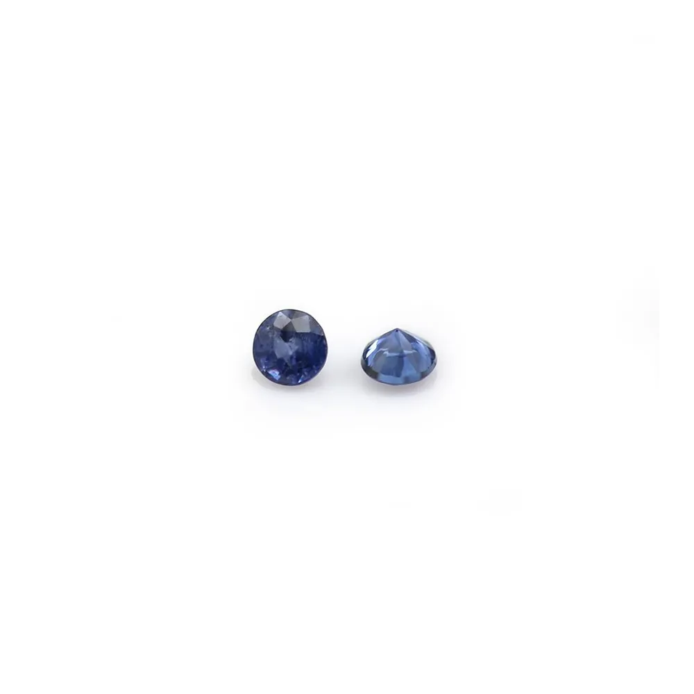 Saphir de couleur bleu, à sertir, taillé en brillant x 1pc