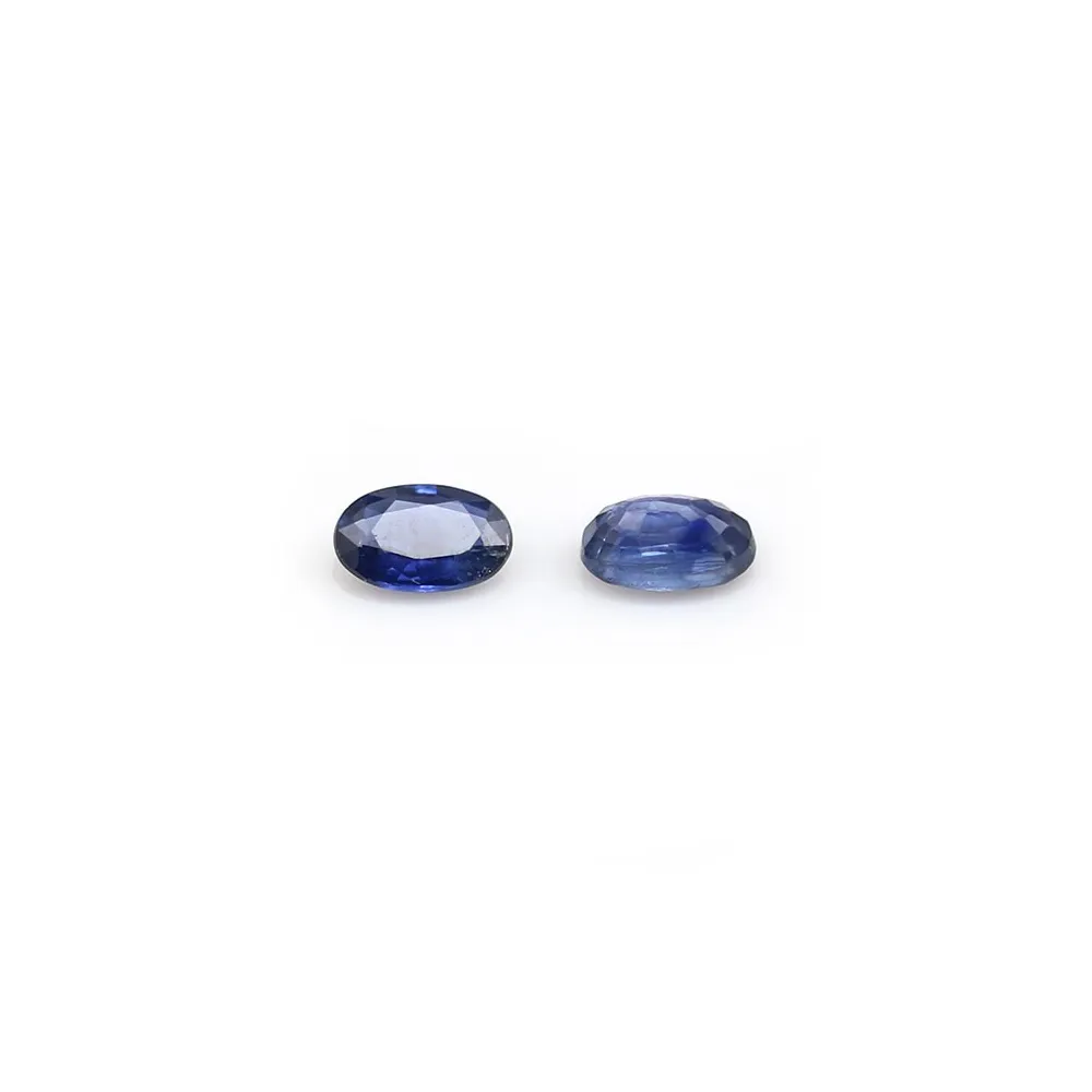 Sapphire blue crimp, in oval shaped, 3 * 5mm x 1pc