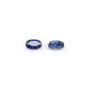 Sapphire blue crimp, in oval shaped, 3 * 5mm x 1pc