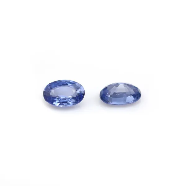 Sapphire blue crimp, in oval shaped, 4x6mm x 1pc