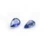 Blue sapphire, crimped, cut in pear, 4 * 6mm x 1pc