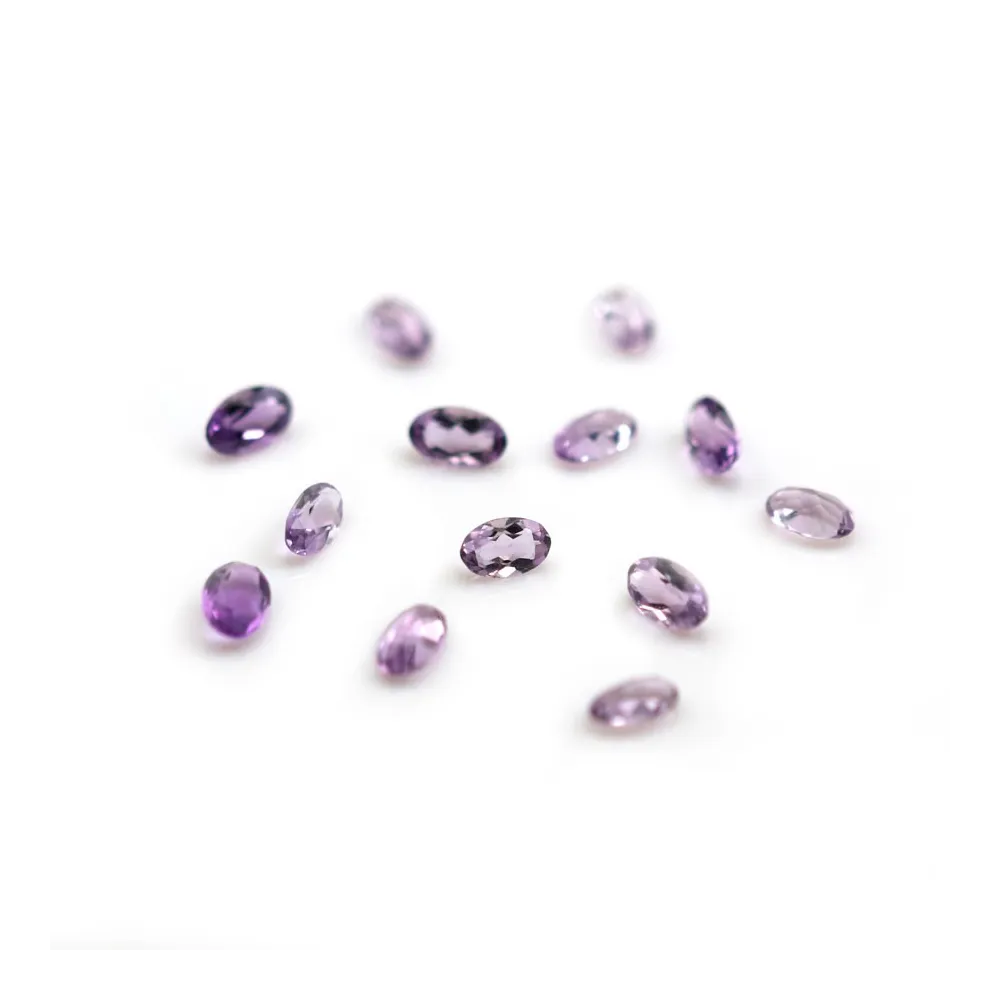 Pendant half-drilled in clear amethyste 9x12mm  x 1pc