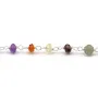 Gold Plated Silver Chain with Ruby Thinted  of  11x16mm x 10cm 