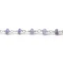 Chaîne Argent  avec Iolite en 3-4mm x 20cm