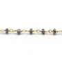Gold Plated Silver Chain with Iolite of  3-4mm x 20cm 