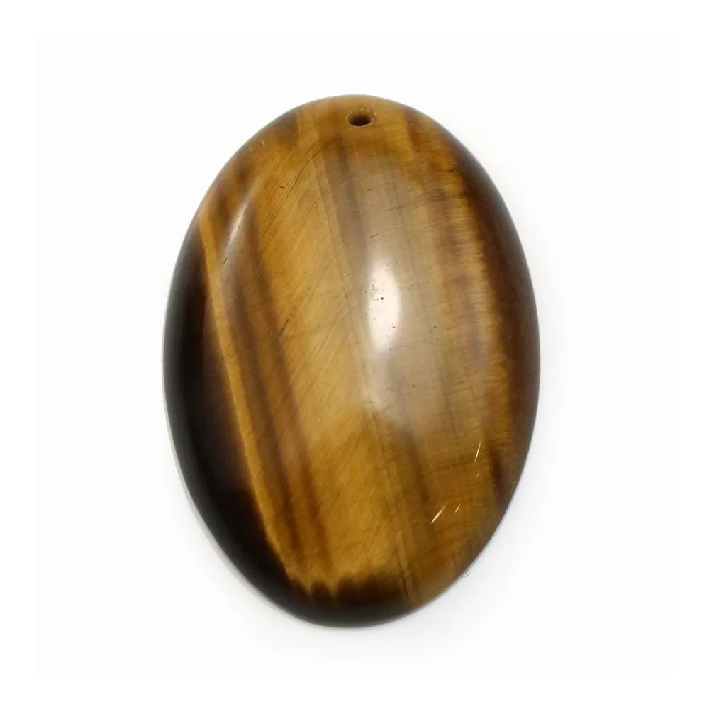 Pendant in tiger eye, in oval shape, 24 * 34mm x 1pc