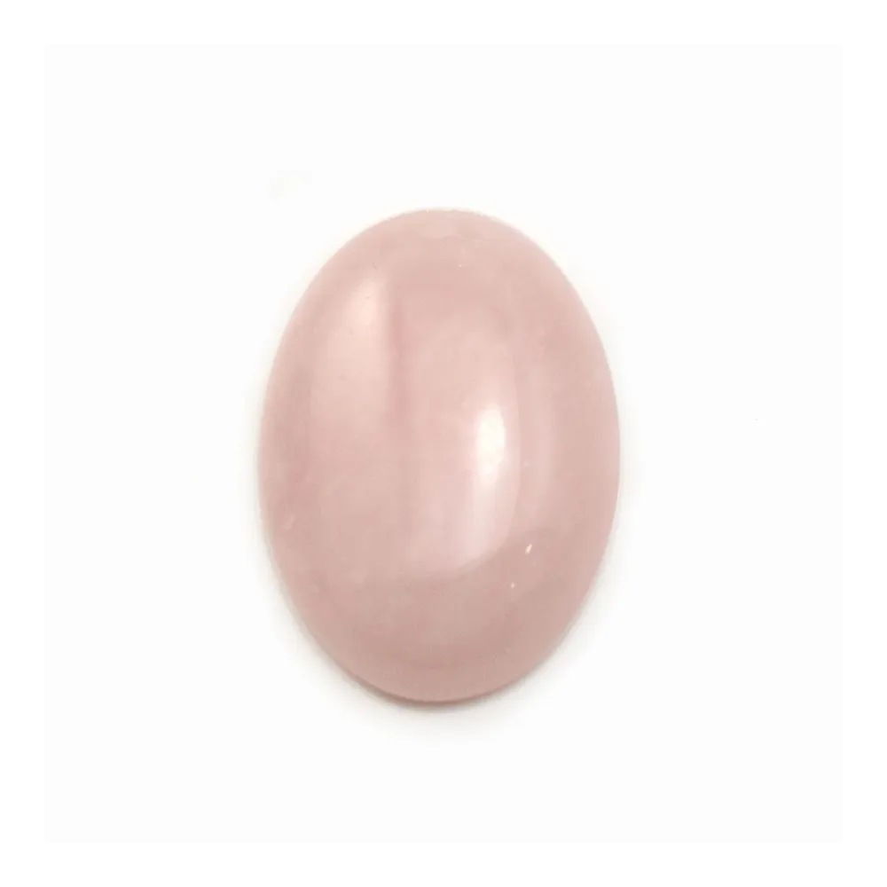 Pendentif en quartz rose, de forme ovale, 18 * 25mm x 1pc