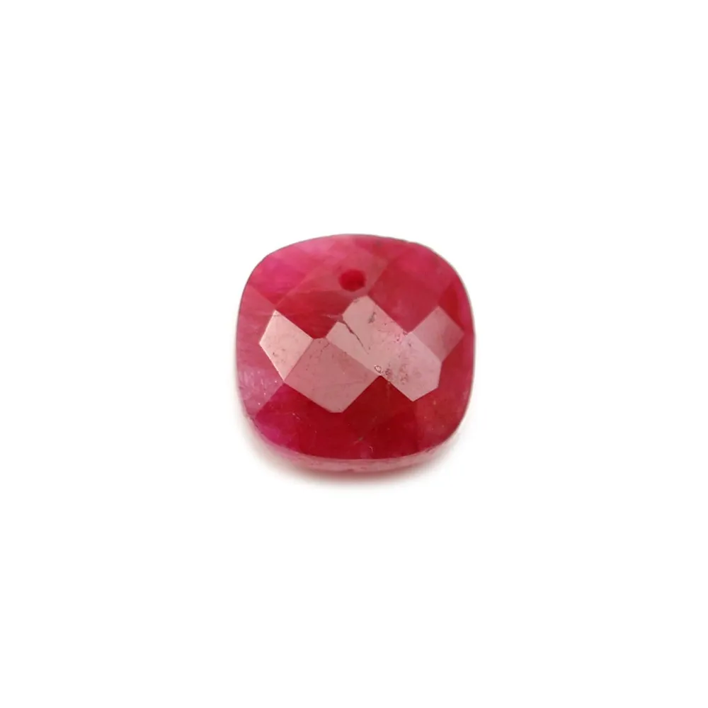 Pendentif sillimanite teinté carré facette 10mm x 1pc