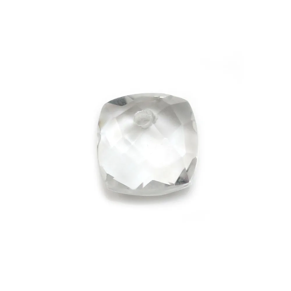Pendentif cristal de roche facette 10mm x 1pc
