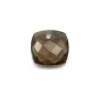 Pendentif quartz fumé carré facette 10mm x 1pc