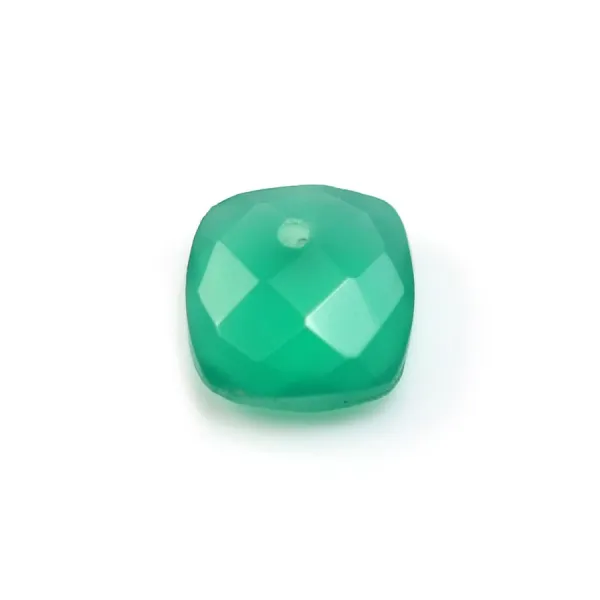 Pendentif agate verte facette 10mm x 1pc
