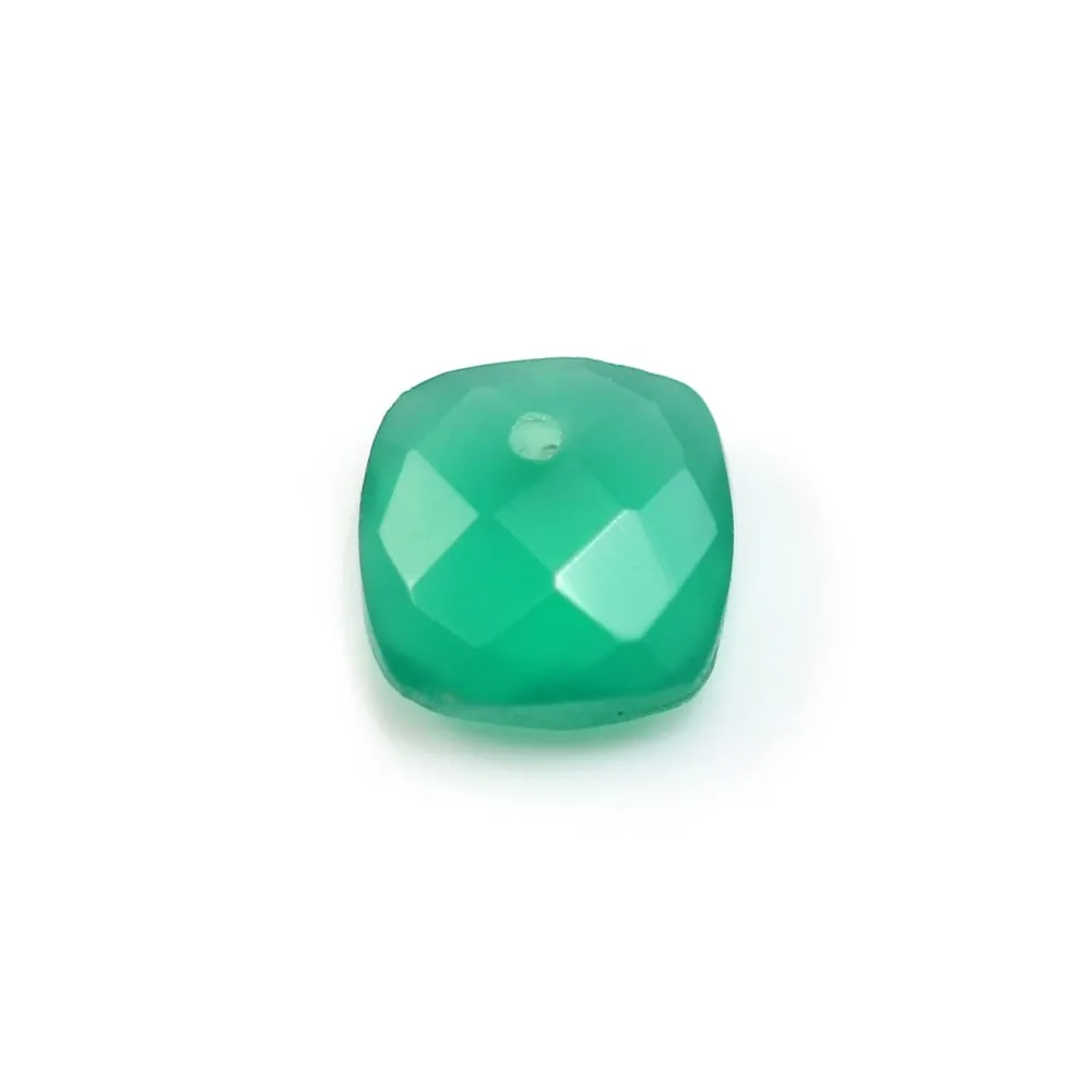Pendentif agate verte facette 10mm x 1pc