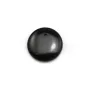 Pendentif d'agate noire, de forme ronde plate, 12mm x 4pcs