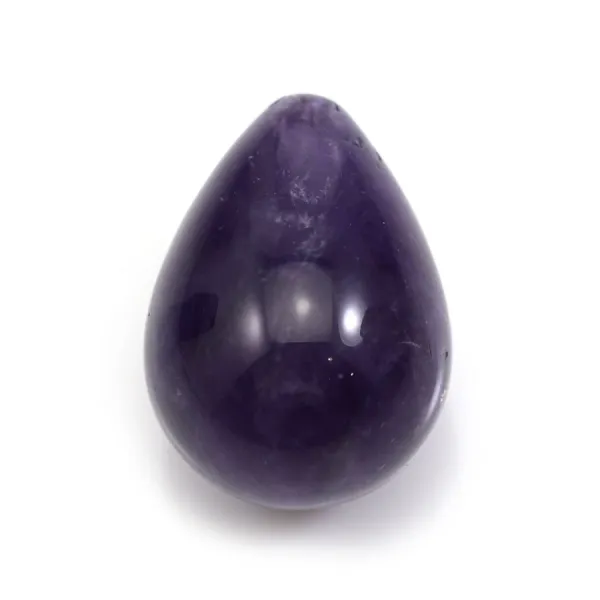 Pendentif de améthyste semi-percé, en forme de goutte, 15x20mm x 1pc