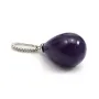 Pendentif de améthyste semi-percé, en forme de goutte, 15x20mm x 1pc