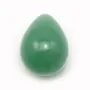 Pendentif d'aventurine verte semi-percé, en forme de goutte, 15x20mm x 1pc