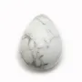 Pendentif d'howlite, semi-percé, en forme de goutte, 15x20mm x 1pc